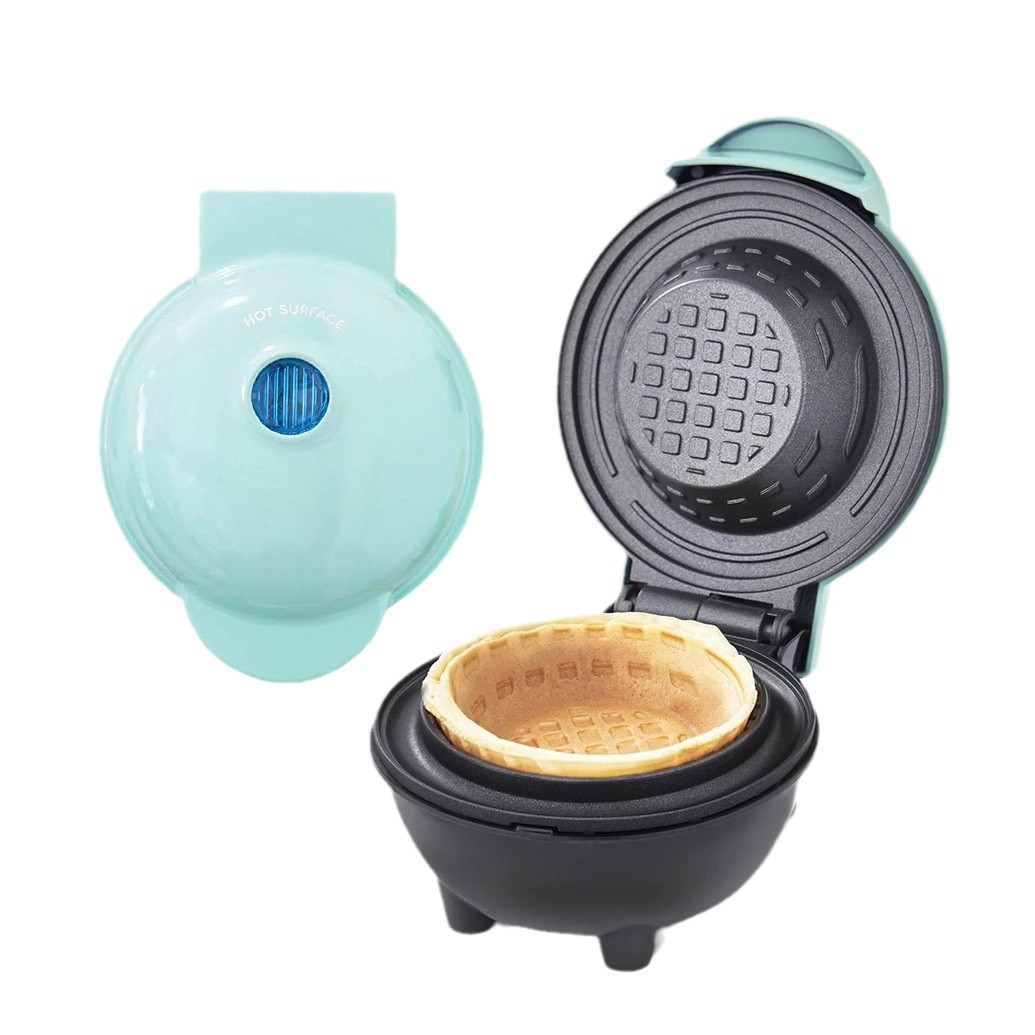 Mini Waffle Maker Machine - Mini macchina elettrica per waffle, antiaderente,