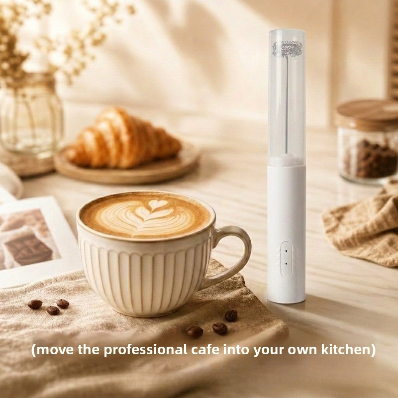 Electric Milk Frother Handheld - Potente frullatore da cucina, montalatte portatile,